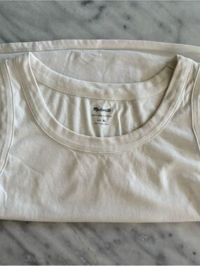 Madewell White Cotton Tank Top